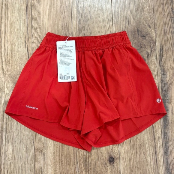 lululemon athletica Pants - NWT Lululemon Pace Crush High Rise Shorts 2.5" In Dark Red Size XXS 2